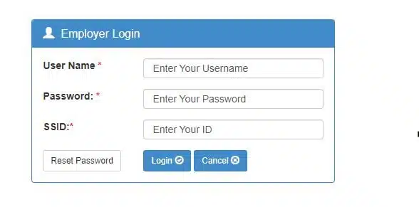 ssf employer login portal